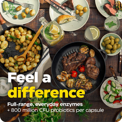 Enzymedica Digest Complete + Probiotics – Full-Range Enzymes + 800M CFU per Capsule (90 Capsules)