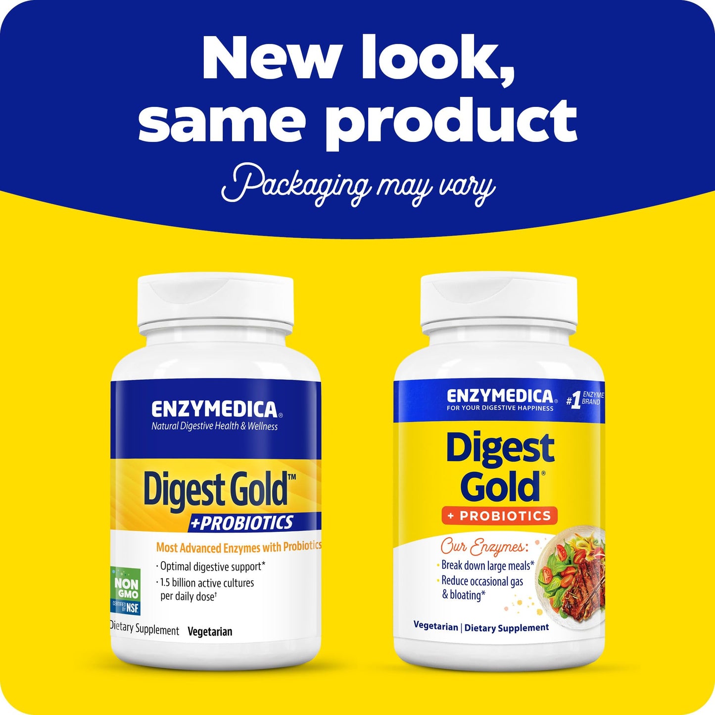 Enzymedica Digest Gold + Probiotics – 2-in-1 Digestive Enzymes & Probiotics, 1 Billion Cultures, 45 Count