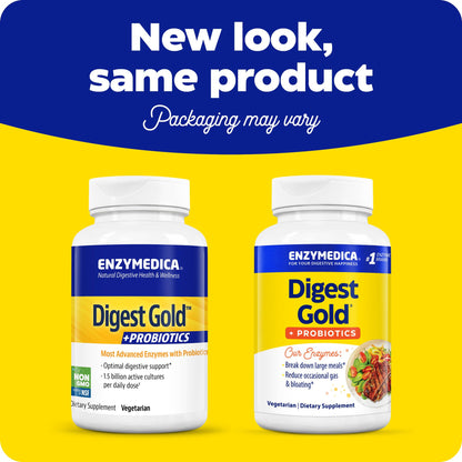 Enzymedica Digest Gold + Probiotics – 2-in-1 Digestive Enzymes & Probiotics, 1 Billion Cultures, 45 Count