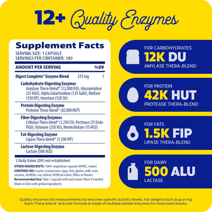 Enzymedica Digest Full Range - Everyday Digestive Enzymes (180 Count)