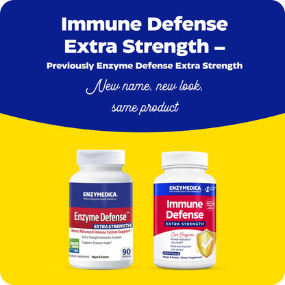 Enzymedica Immune Defense Extra Strength – Proteolytic Enzymes for 2X Immune & Respiratory Support (90 Count)