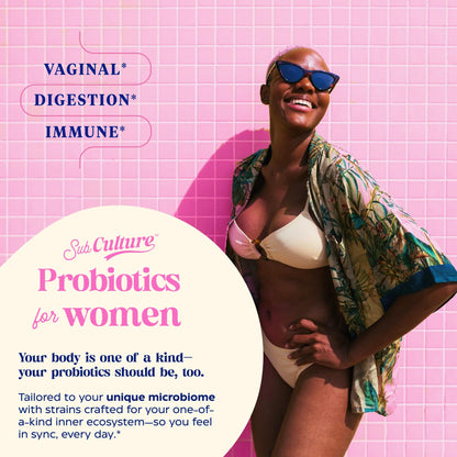 SubCulture Probiotics for Women – 50B CFU, Vaginal & Urinary Health | Enzymedica
