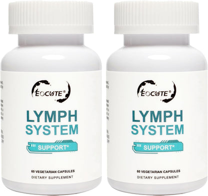 EOCUTE Lymph System Support Supplement – Lymphatic Drainage with Echinacea & Dandelion, 120 Count (2 Bottles) For Women & Men