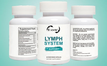 EOCUTE Lymph System Support Supplement – Lymphatic Drainage with Echinacea & Dandelion, 120 Count (2 Bottles) For Women & Men