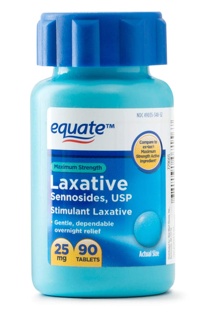 Equate Maximum Strength Laxative – 25 mg Sennosides, 90 Count