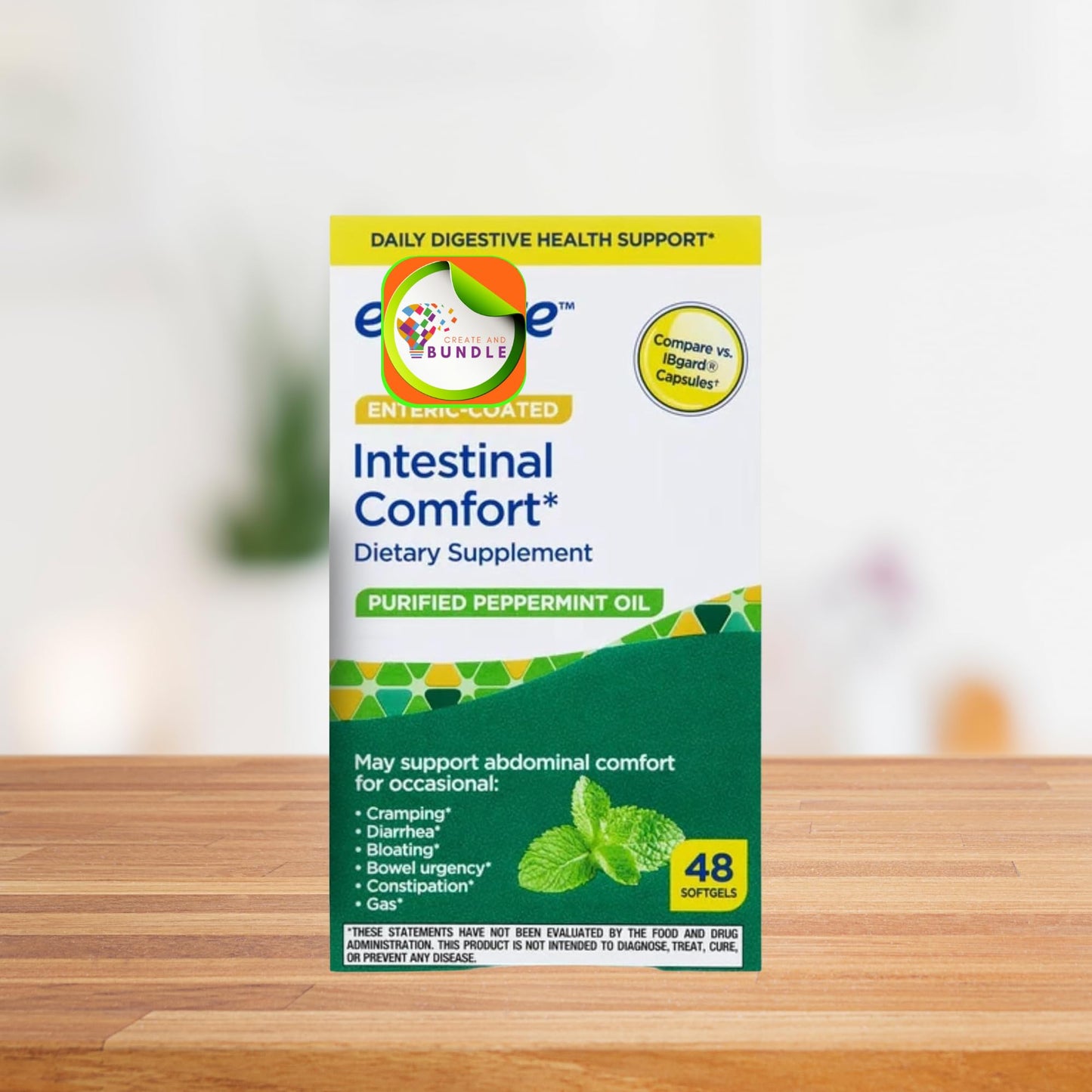 Equate Peppermint Oil Softgels 48 Count - Digestive Support, Enteric-Coated