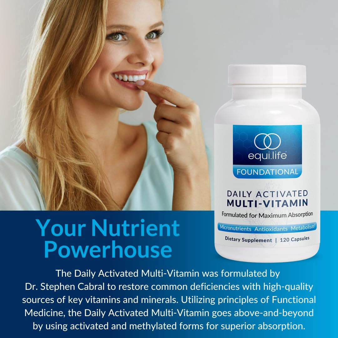 Equilife Daily Activated Multivitamin - 21 Nutrients, 120 Capsules
