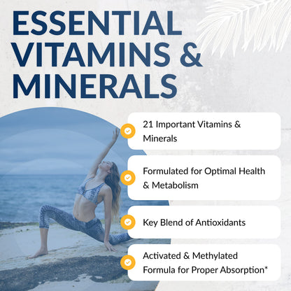 Equilife Daily Activated Multivitamin - 21 Nutrients, 120 Capsules