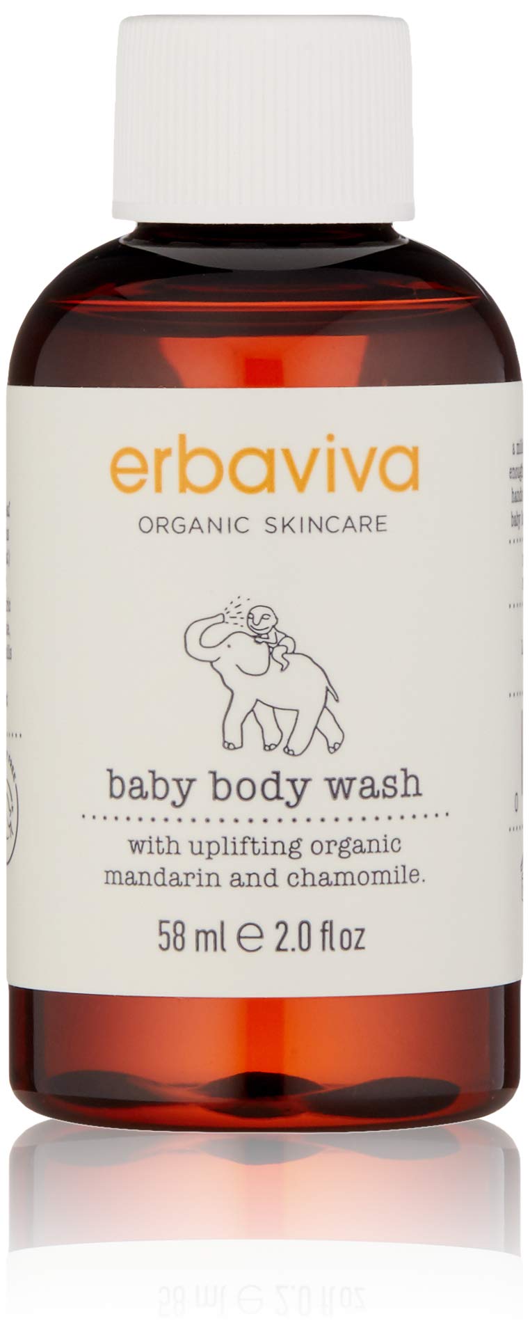 erbaviva Baby Body Wash, 2 Fl Oz – Organic Gentle Baby Cleanser