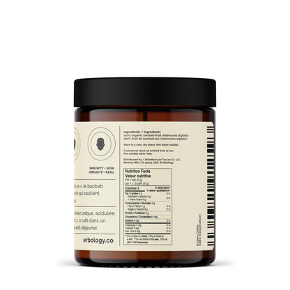 Erbology Organic Baobab Powder 3.2 oz – Skin Health & Immunity, Vegan