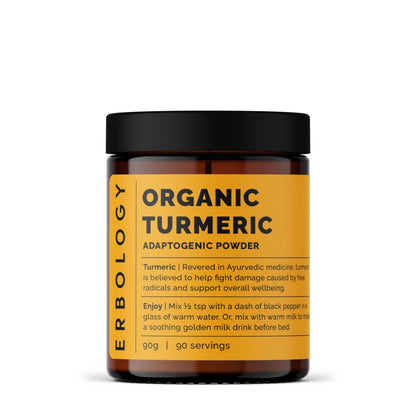 Erbology Organic Turmeric Powder 3.2 oz – 90 Servings, 5.5% Curcumin