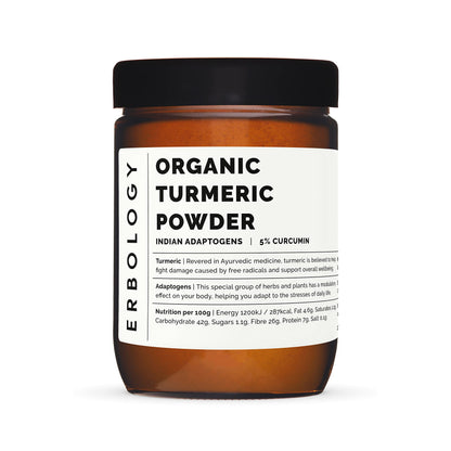 Erbology Organic Turmeric Powder 3.2 oz – 90 Servings, 5.5% Curcumin
