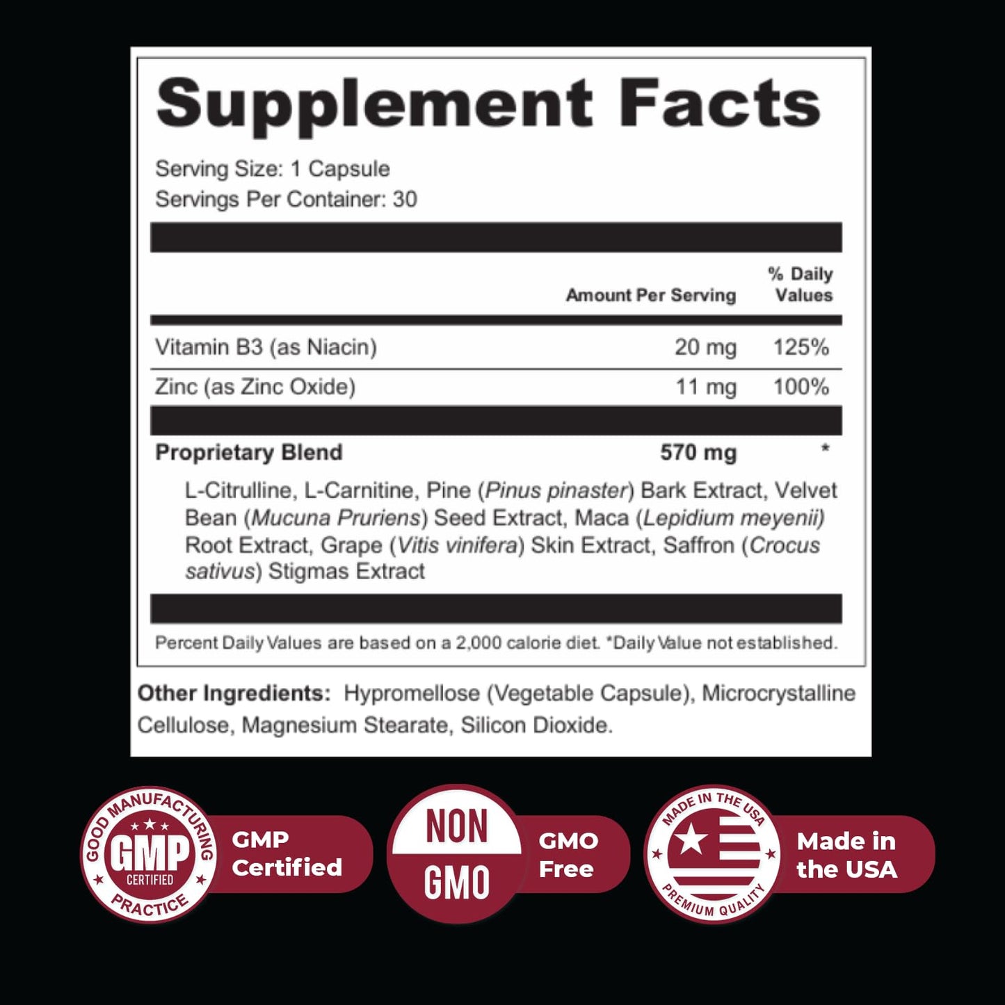 Nature's NutriWave ErecPower - 100% Natural Men's Wellness (30 Capsules) - Made in USA