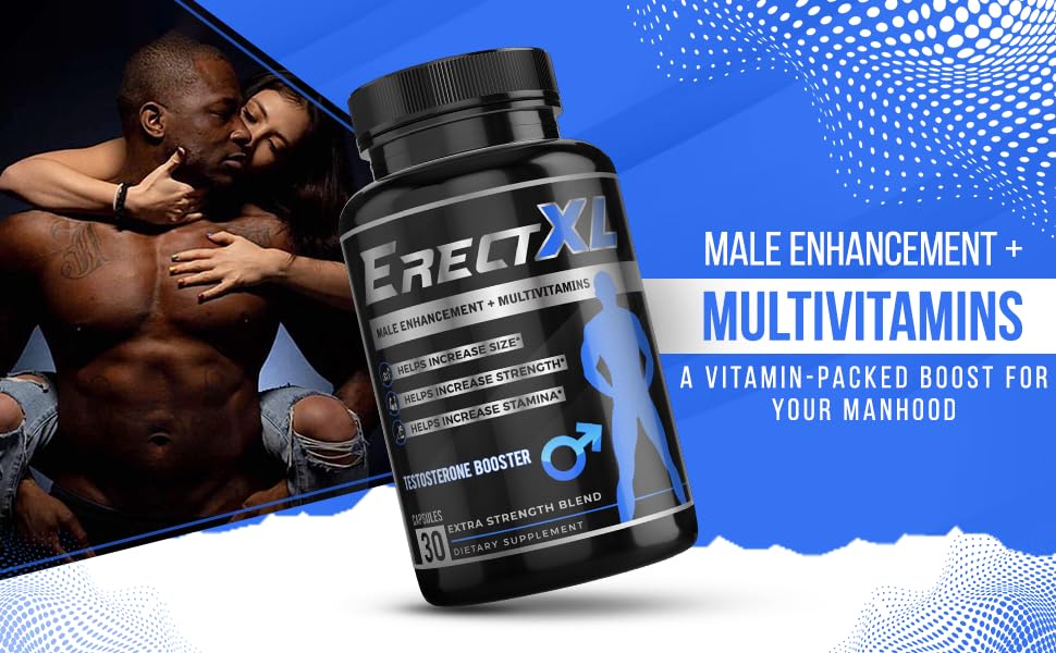ErectXL Multivitamin for Men – Performance, Size & Stamina Booster | Nitric Oxide & Testosterone Support