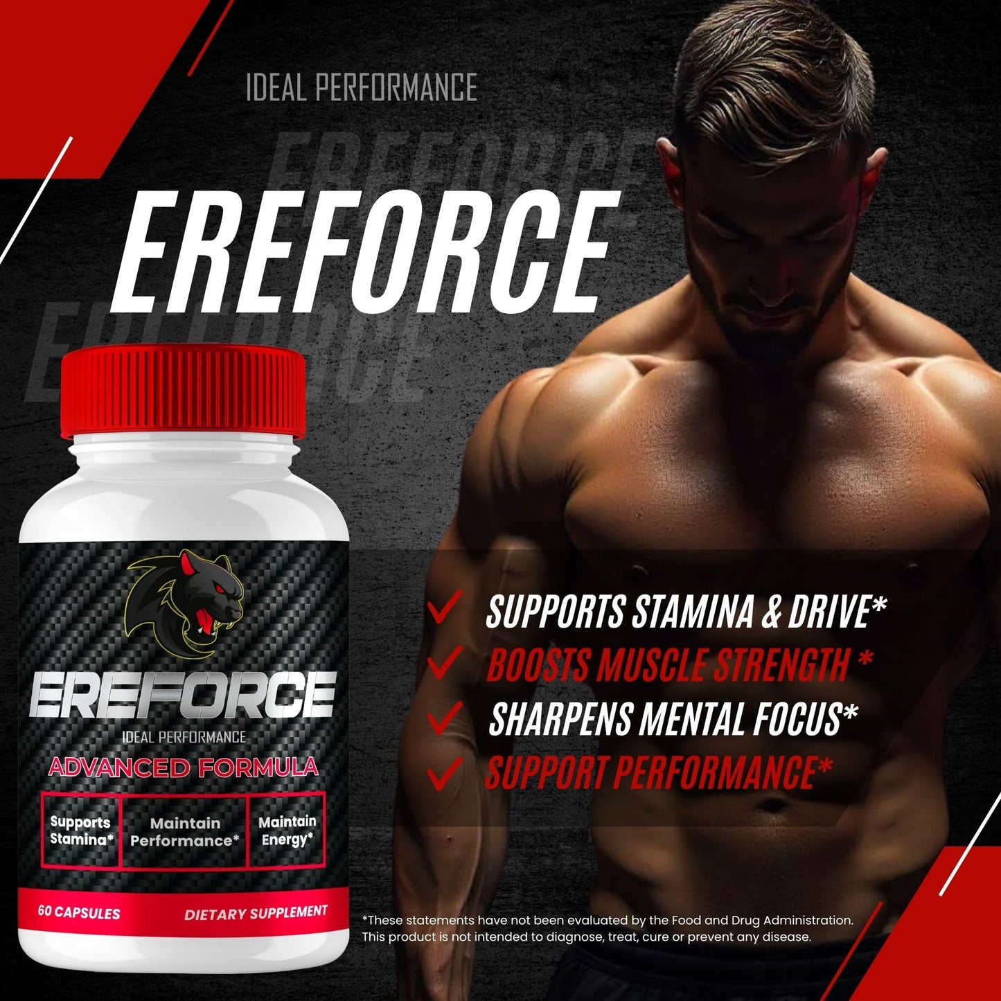 Ereforce Capsules | Official Men’s Supplement – Maximum Strength Performance (3 Pack)