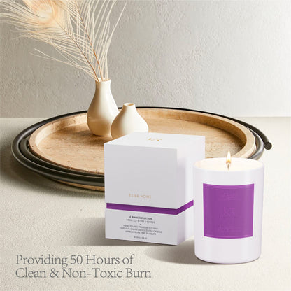 ESNA HOME Aromatherapy Lavender Candle with Roses & Berries | Natural Soy Wax, 50-Hour Burn Time