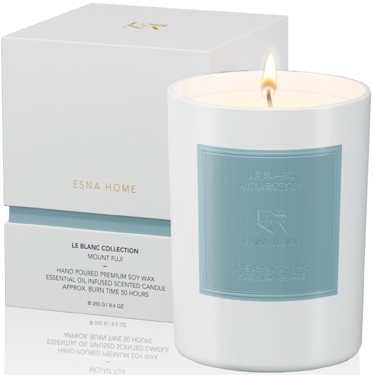 ESNA HOME Luxury Scented Candle – All Natural Soy Wax Aromatherapy, 50 Hour Burn, Gift for Women Moms Couples