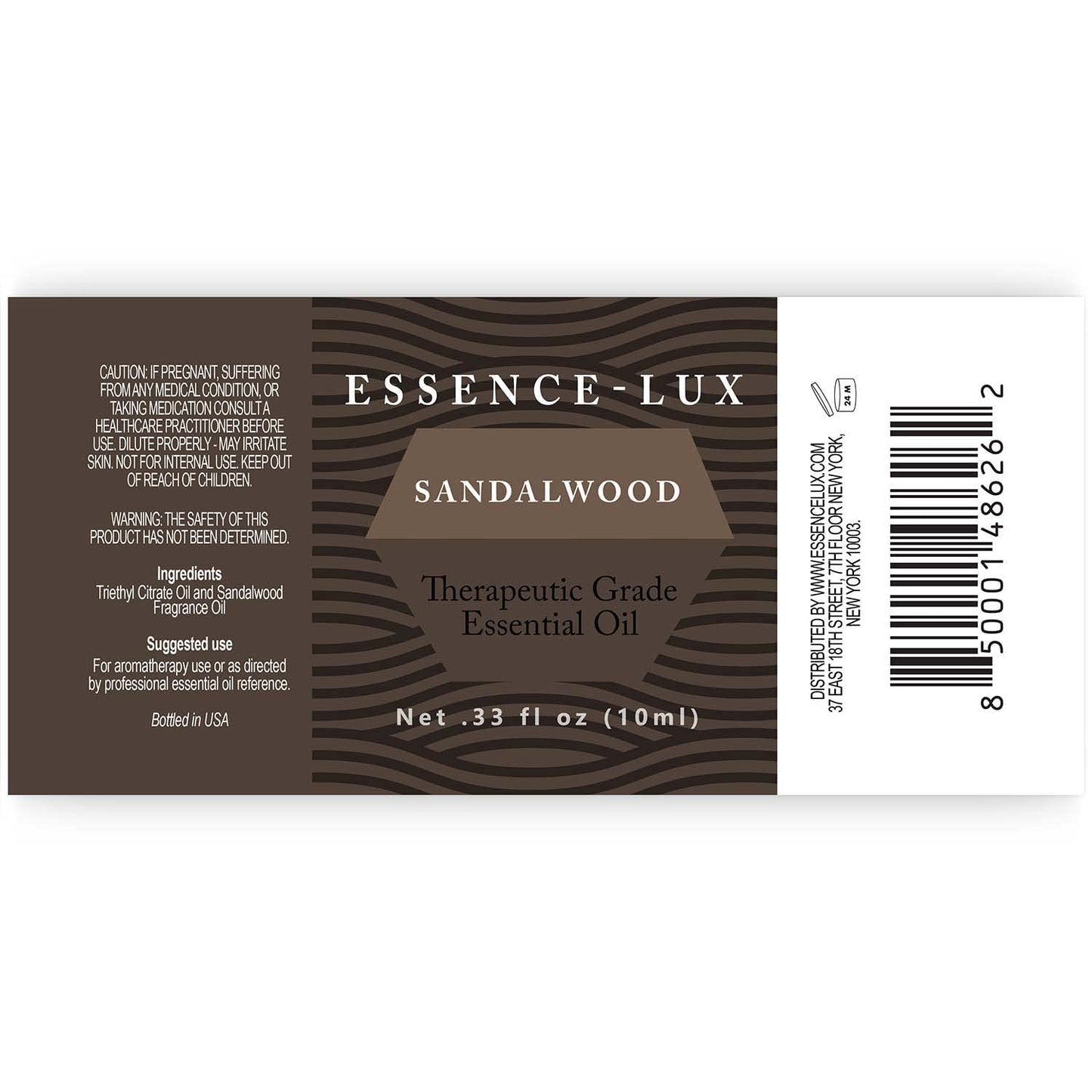 Essence-Lux 10ml Sandalwood Essential Oil - 0.33 fl oz | Calming Aromatherapy