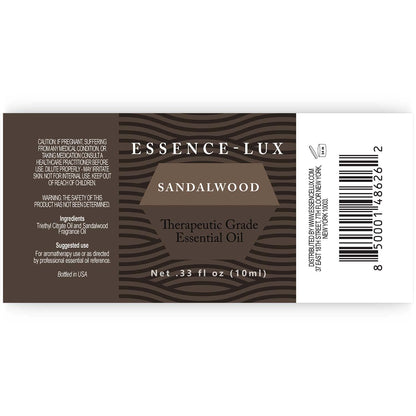 Essence-Lux 10ml Sandalwood Essential Oil - 0.33 fl oz | Calming Aromatherapy