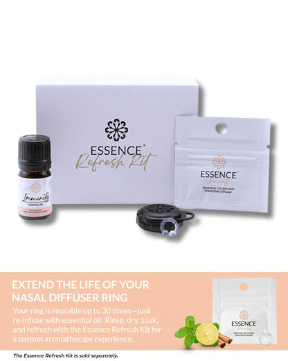 Essence Wearable Aromatherapy Nasal Diffuser – Immunity Blend Nose Ring (3 Pack) – Made in USA