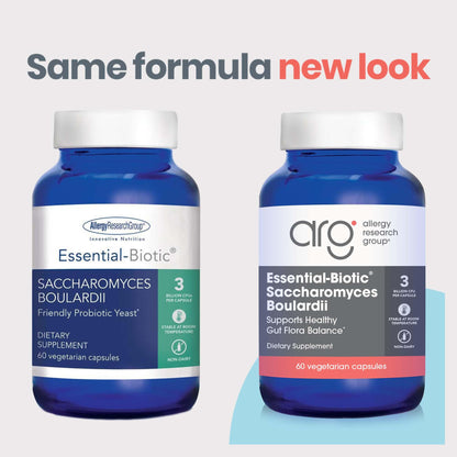 Allergy Research Group Essential-Biotic Saccharomyces boulardii 450 mg Probiotic Supplement – 60 Count