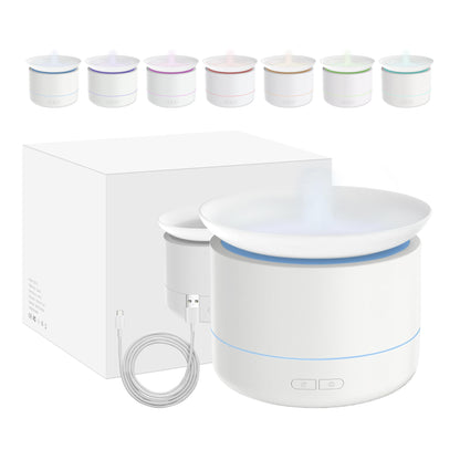 Essential Oil Diffuser 200ml - Aromatherapy Diffuser with 2 Dynamic Modes, Cool Mist Humidifier, 7 Color Lights, White