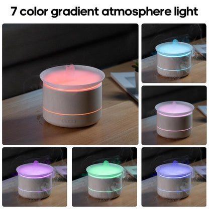 Essential Oil Diffuser 200ml - Aromatherapy Diffuser with 2 Dynamic Modes, Cool Mist Humidifier, 7 Color Lights, White
