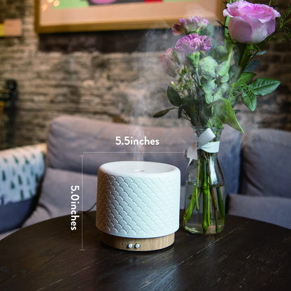 Essential Oil Diffuser 280ml – Large Room Aromatherapy, Sleep Mode, 4 Timers, 3 Light Modes