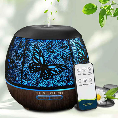 Essential Oil Diffuser for Bedroom 400ml | Remote-Controlled Ultrasonic Diffuser with 7 Color Lights