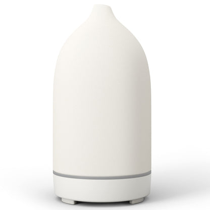 Handmade Ceramic Essential Oil Diffuser – Auto-Off, 9-Color Night Light