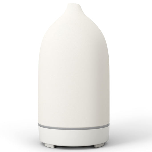 Handmade Ceramic Essential Oil Diffuser – Auto-Off, 9-Color Night Light