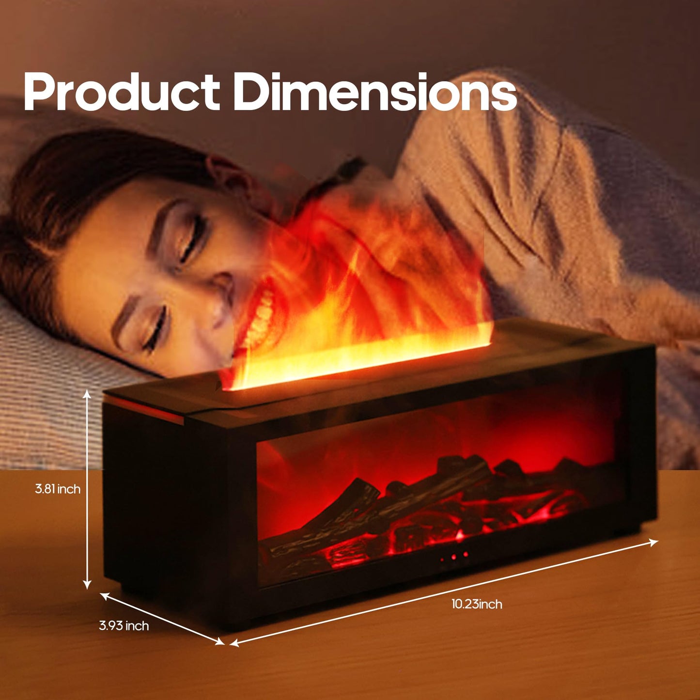 Flame Colorful Essential Oil Diffuser – Auto Off & Timer