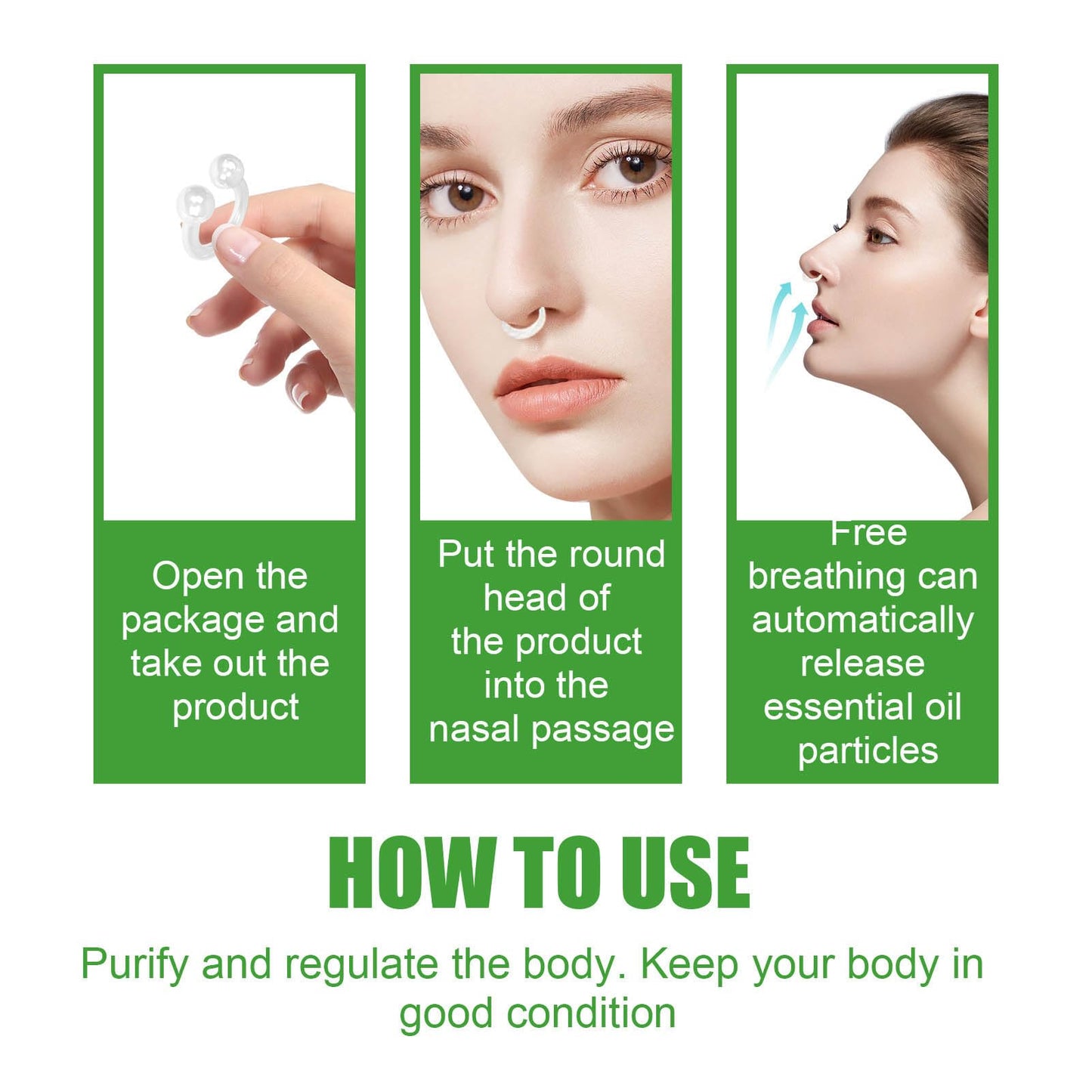 Essential Oil Nose Rings - 5pc Diffuser Ring Set | Superslimtm Slimming & Detoxifying