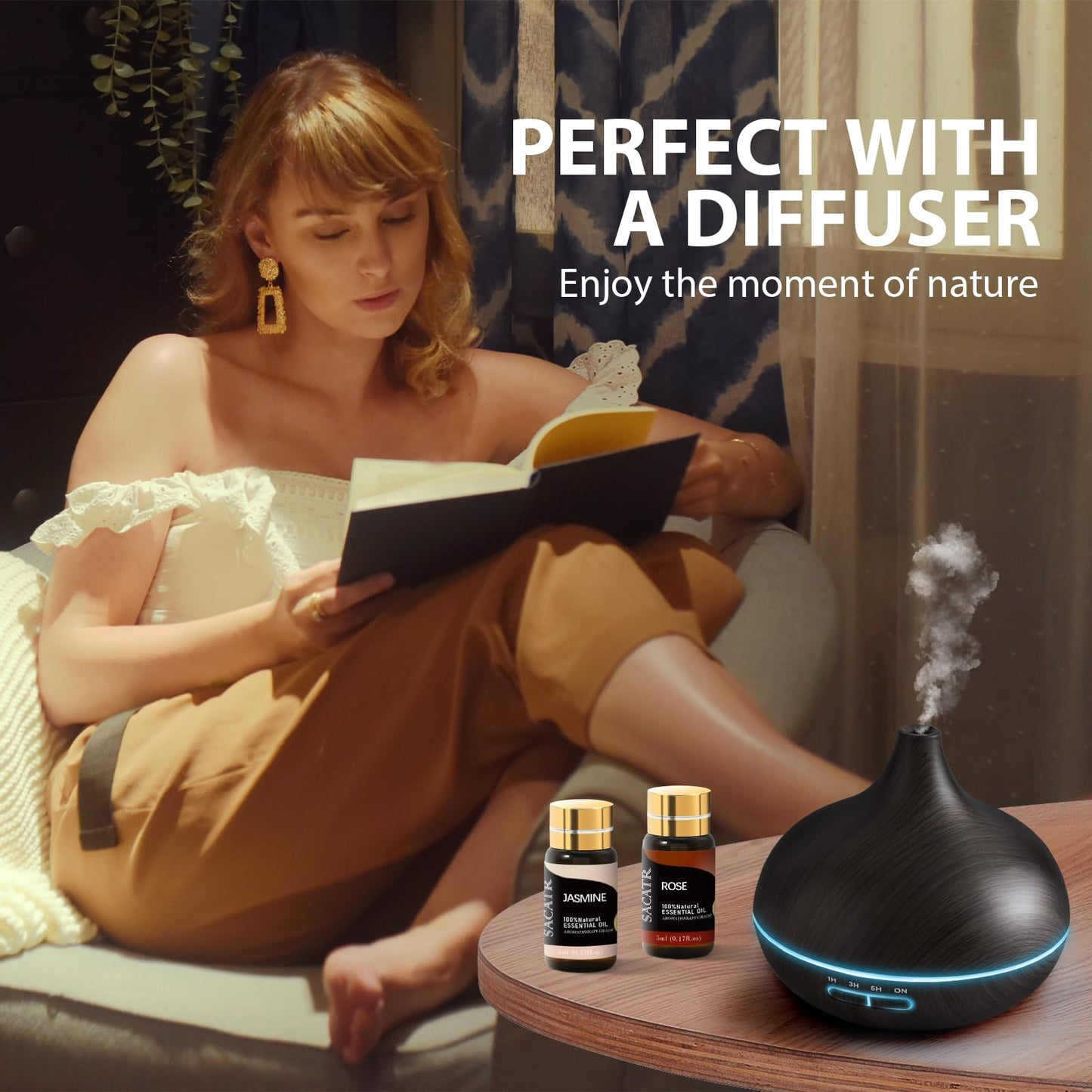 Essential Oil Set 25x5ml – Natural Oils Gift Set for Diffuser & DIY