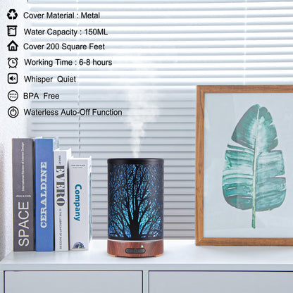 Essential Oils Diffuser 150ml | Aromatherapy Humidifier with 7 Color Lights