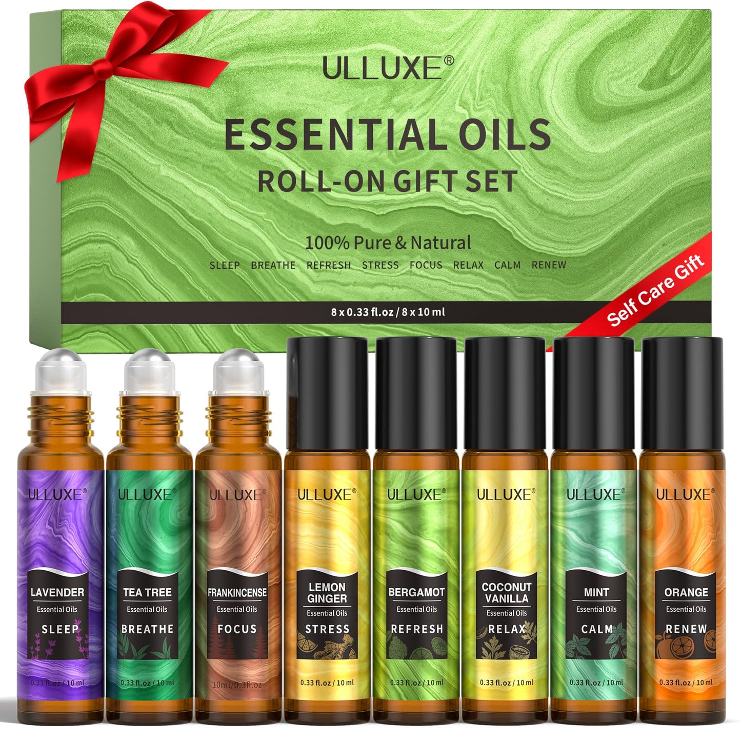 Essential Oils Roll On Set (Pack of 8) – 8 Scent Aromatherapy Oils