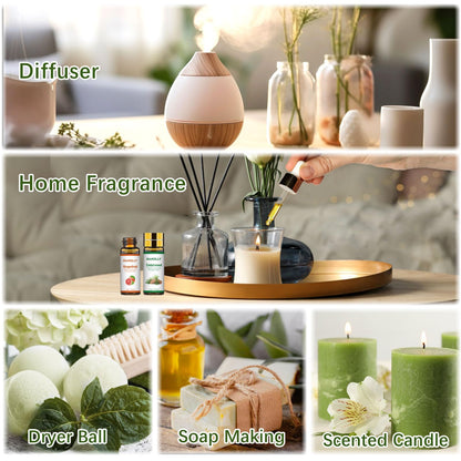 Essential Oils Set - 24x5ml Premium Aromatherapy Kit for Diffuser & Skincare