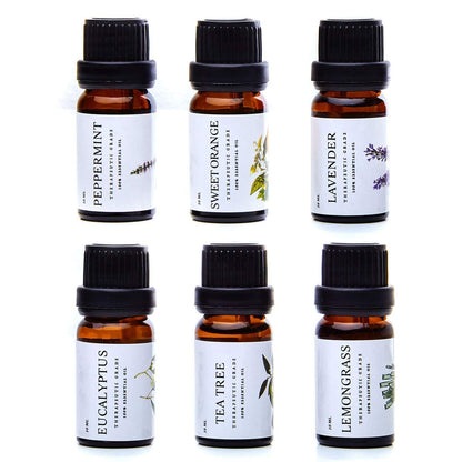 Essential Oils Set Pure Essentials - 6 Aromatherapy Oils Gift Set (10ml)