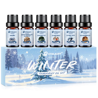Essential Oils Winter Set - Premium Fragrance Gift for Diffuser, Soap & Candle Making