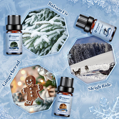 Essential Oils Winter Set - Premium Fragrance Gift for Diffuser, Soap & Candle Making
