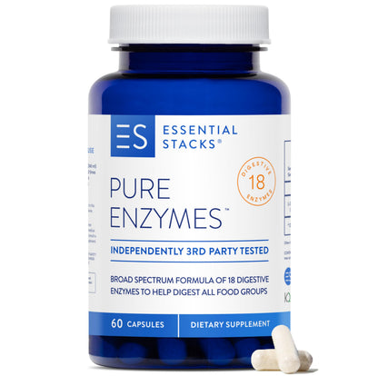 Essential Stacks Digestive Enzymes - Gluten/Dairy/Soy Free, 60 Caps