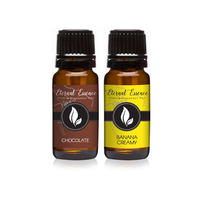 Eternal Essence Oils 2 Pack 10ml – Chocolate & Banana Creamy Fragrance Oils