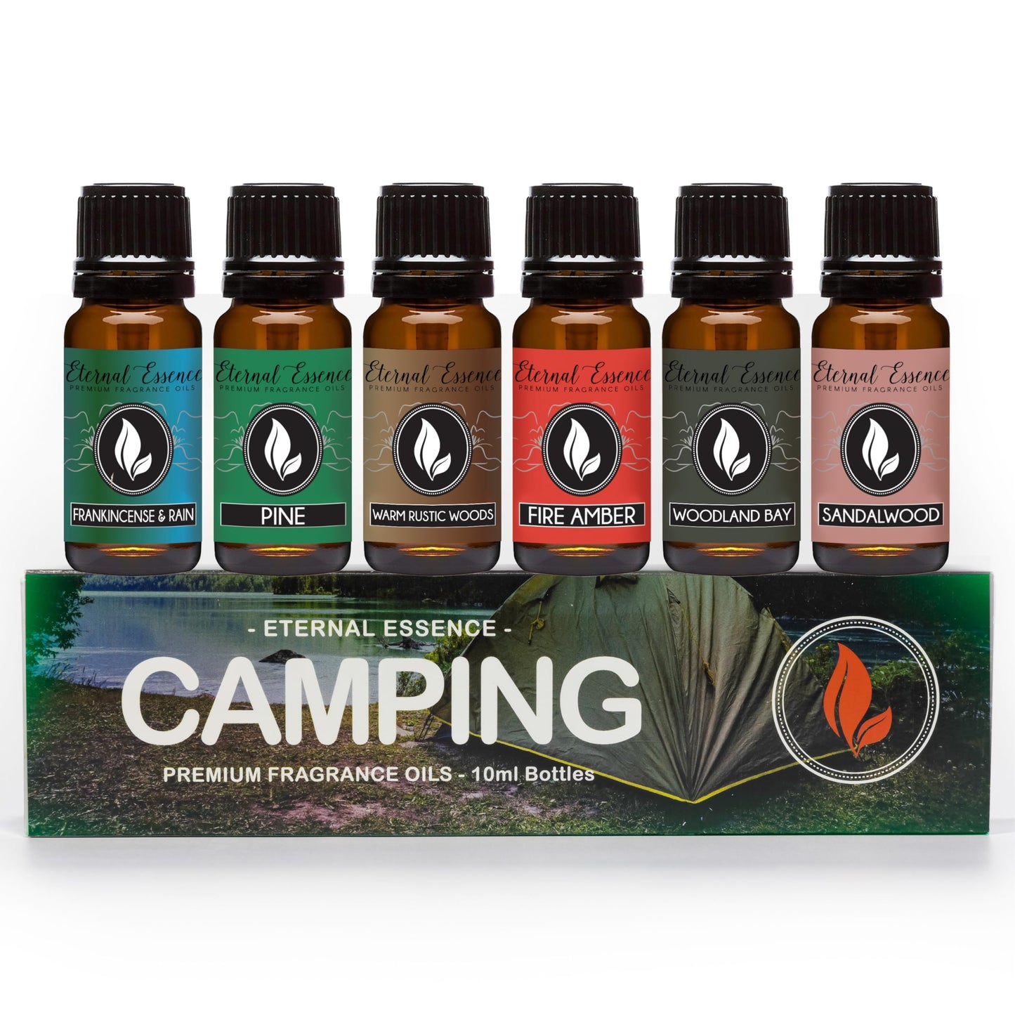 Eternal Essence Oils Camping Set of 6 Premium Fragrance Oils – 10ml Each