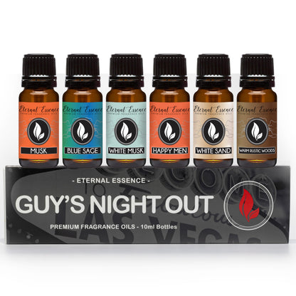 Eternal Essence Oils Guy's Night Out – 6 Premium Fragrance Oils (10ml each)