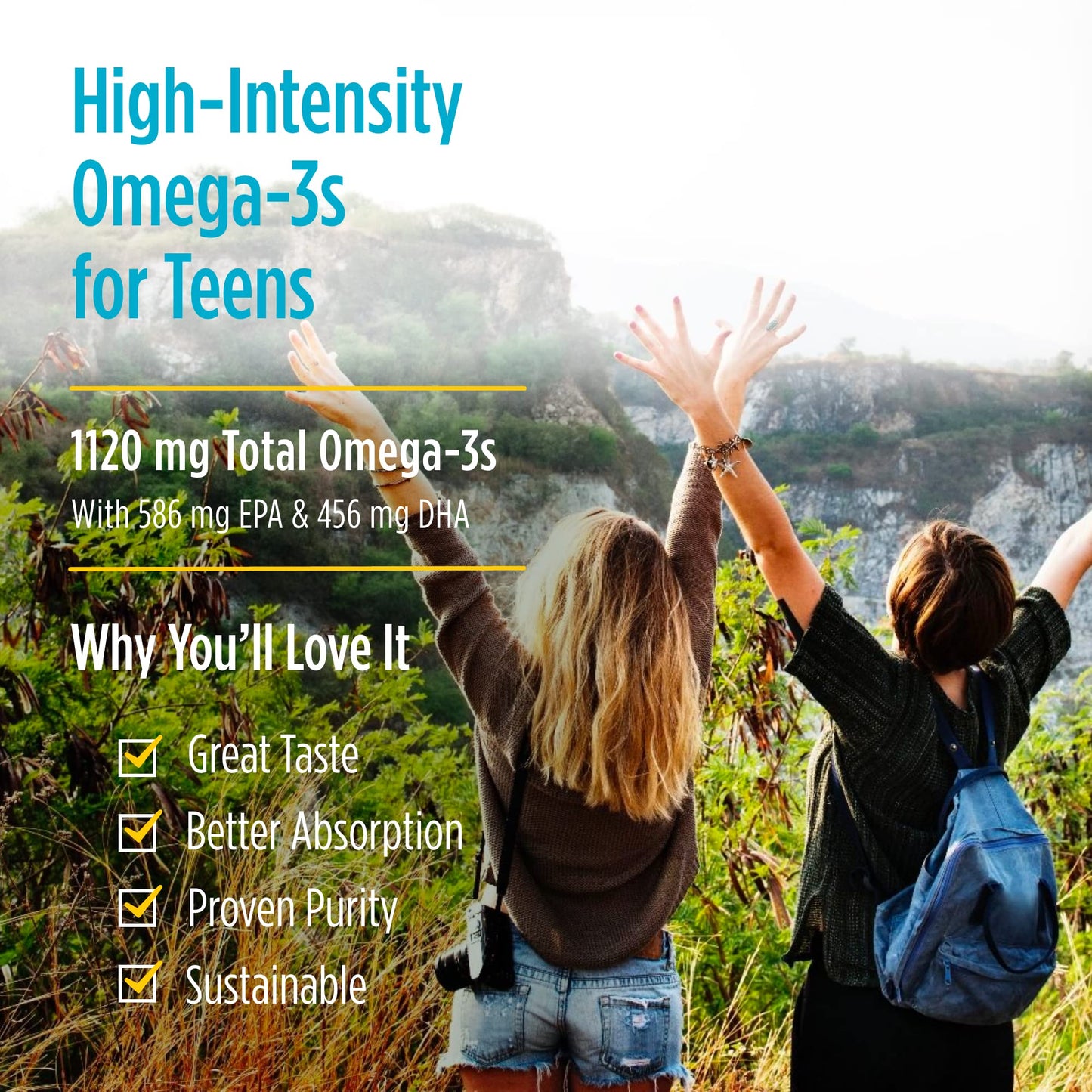 Nordic Naturals Ultimate Omega 2X Teen – Strawberry, 60 Mini Soft Gels | 1120 mg Omega-3 (EPA & DHA) | Non-GMO | 30 Servings