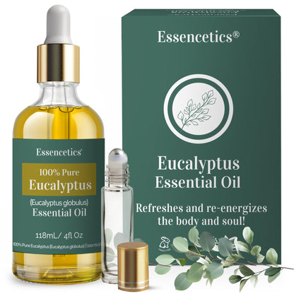 Eucalyptus Essential Oil 4oz - 100% Natural, Therapeutic Grade, Organic