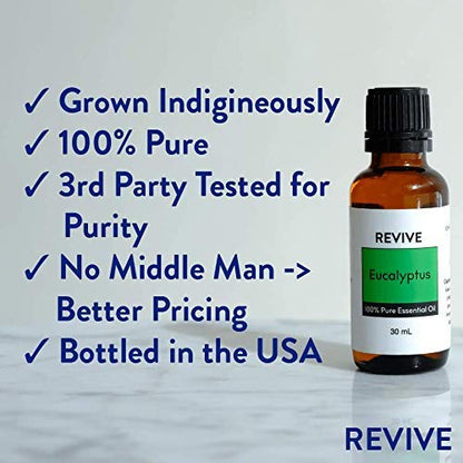 Eucalyptus Essential Oil 30mL by Revive Essential Oils – 100% Pure Therapeutic Grade