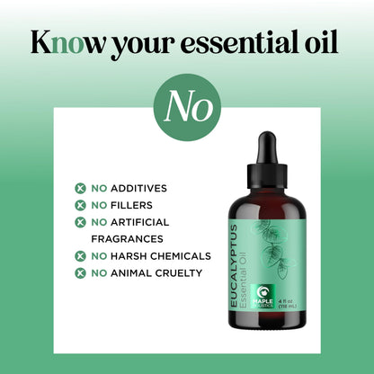 Pure Eucalyptus Essential Oil 4oz – Home Spa & Diffuser Oil for Dry Scalp