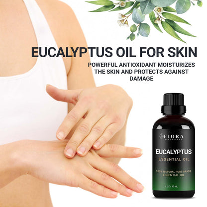 Eucalyptus Essential Oil - 100% Pure for Diffusers, Cold & Aromatherapy