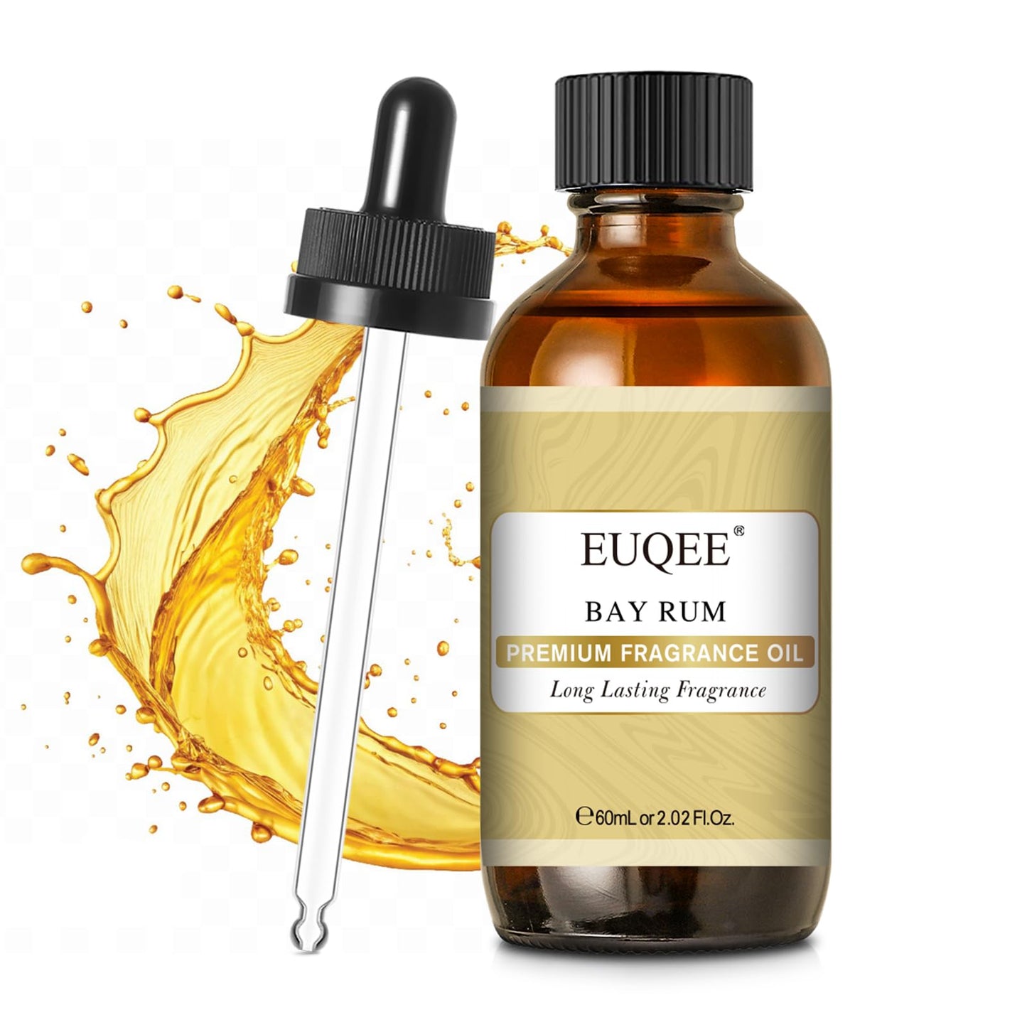 EUQEE Bay Rum Fragrance Oil with Glass Dropper – 60 ml